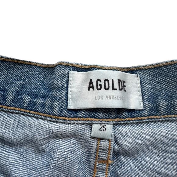 AGOLDE 90's Mid Rise Loose Fit Fall Out Wash Distressed - Picture 4 of 11